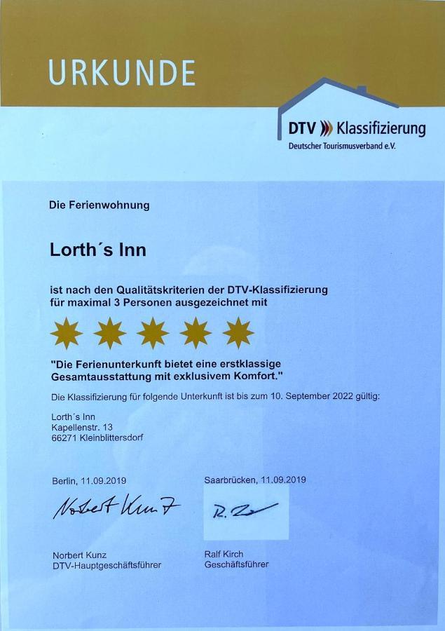 Lorth´s Inn Ferienwohnung Kleinblittersdorf Exterior foto